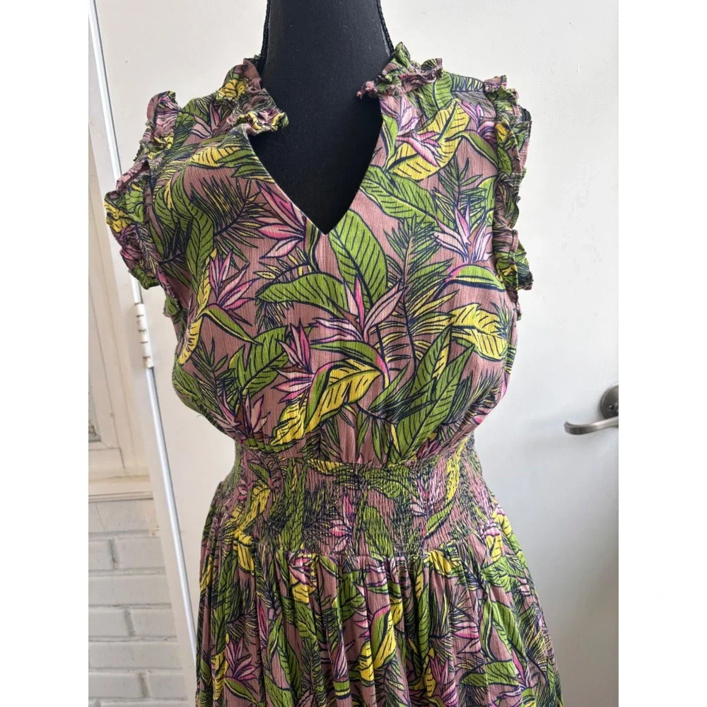 Tori Richard 2 Cool‎ 4 School Gabby Smock Dress Medium resortwear coastal beach